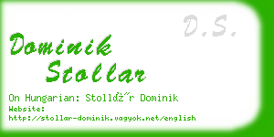dominik stollar business card